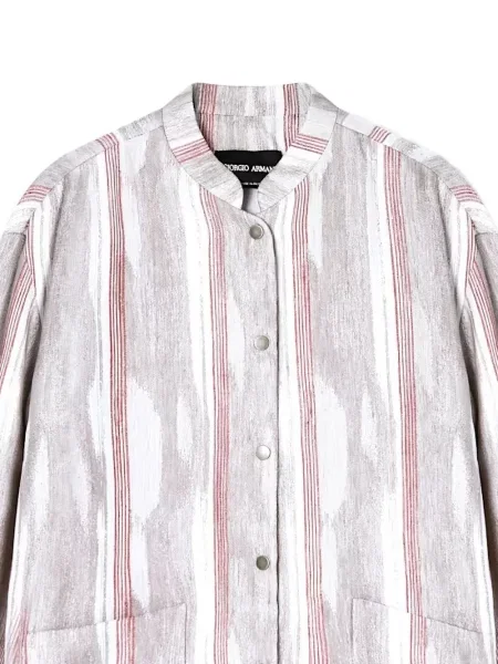 Ριγέ μπουφάν bomber Giorgio Armani με σχέδιο γκρι