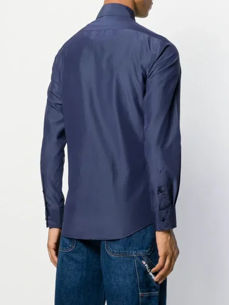 Риза Ralph Lauren Purple Label с принт синьо