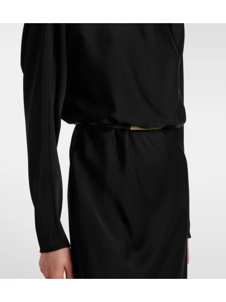 Rochie Max Mara din satin drapată negru