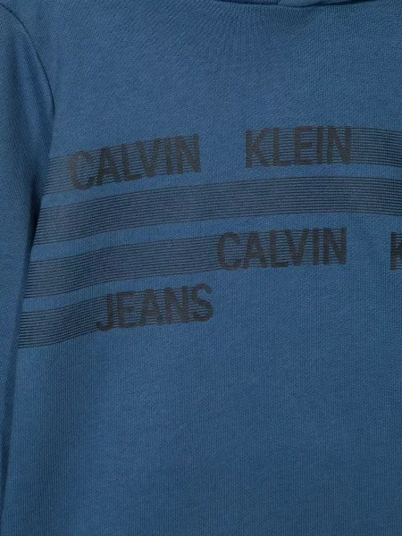 Bluza z kapturem dziecięca Calvin Klein niebieska