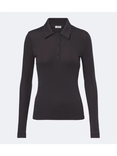 Polotričko Agolde jersey hnědé