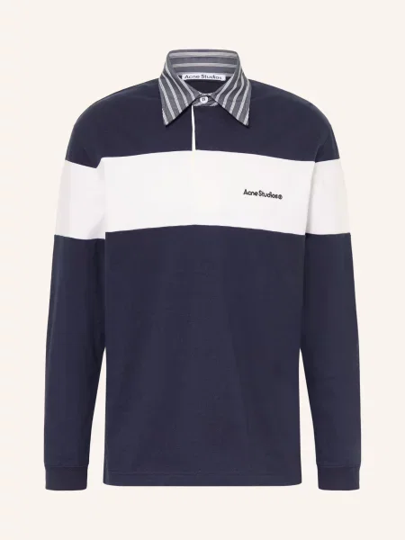Acne Studios Bluza Dresowa Typu Troyer blau biała