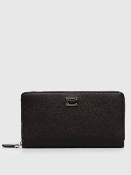 Шкіряний гаманець Dolce&gabbana коричневий
