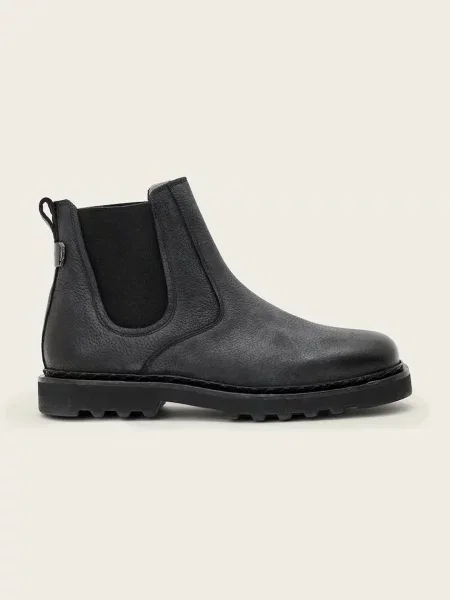 AllSaints kotníkové Chelsea boty kožené Skiff Chelsea Boty černé