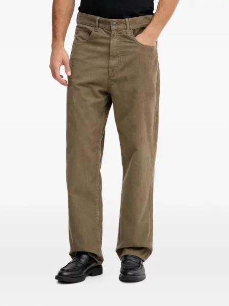 Manšestrové kalhoty Armani Exchange hnědé