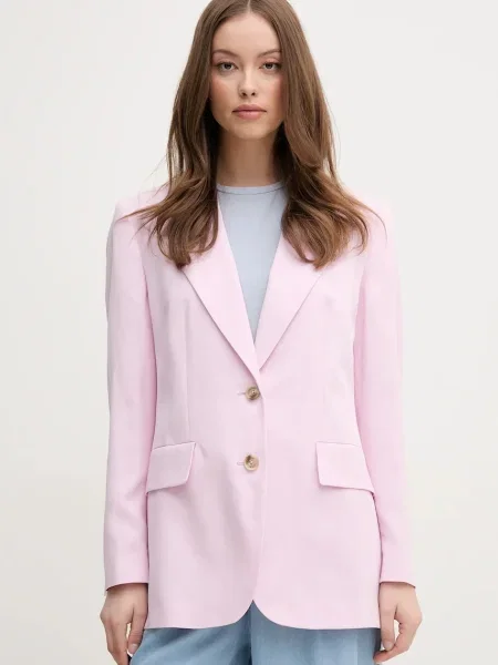 Joop! marynarka z domieszką lnu fioletowa