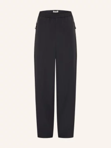 Jil Sander Spodnie O Kroju Regular Fit schwarz czarne