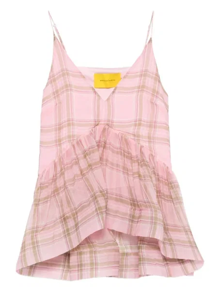 Кариран топ Marques'almeida от шифон розово