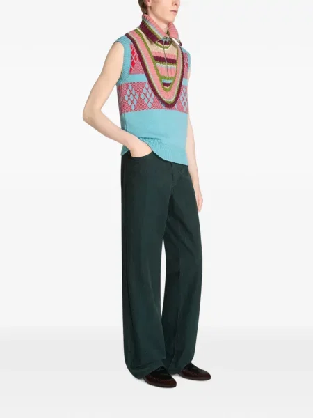Pantaloni Dries Van Noten verde