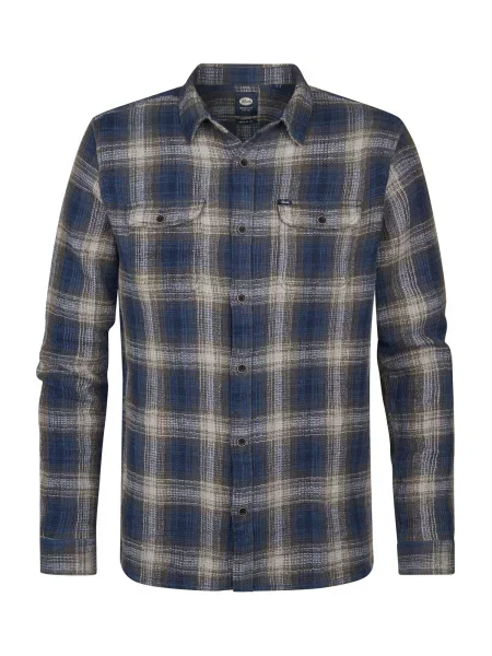 Petrol Industries Košulja plava / siva bijela