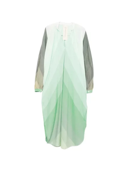 Sukienka maxi Marrakshi Life w paski garniturowa zielona