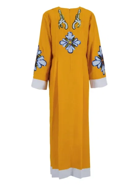 Rochie maxi Paula de cristal de costum portocaliu
