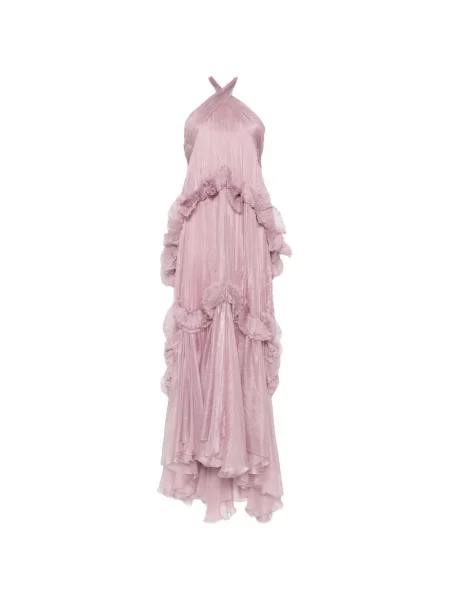 Rochie maxi Maria Lucia Hohan cu volane roz