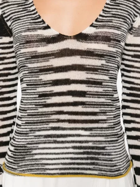 Pulover Missoni cu decolteu în V negru