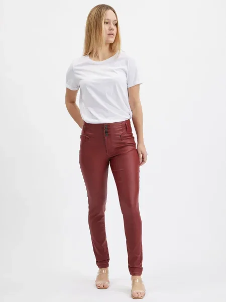 Pantaloni chino Orsay bordo