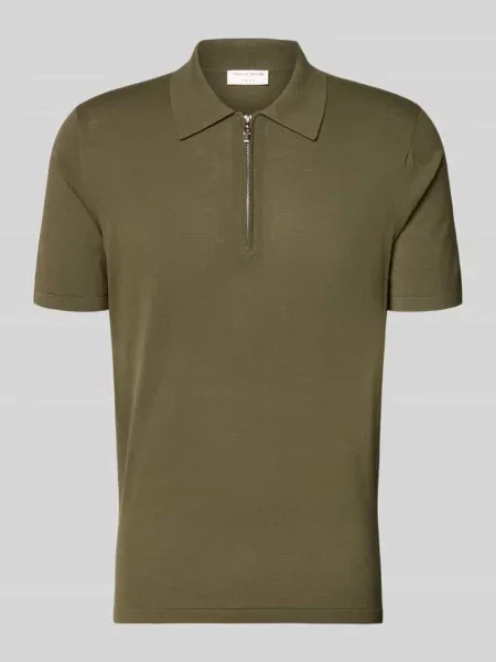 Koszulka polo o kroju regular fit z krótkim zamkiem błyskawicznym model ORBIT' Tiger Of Sweden