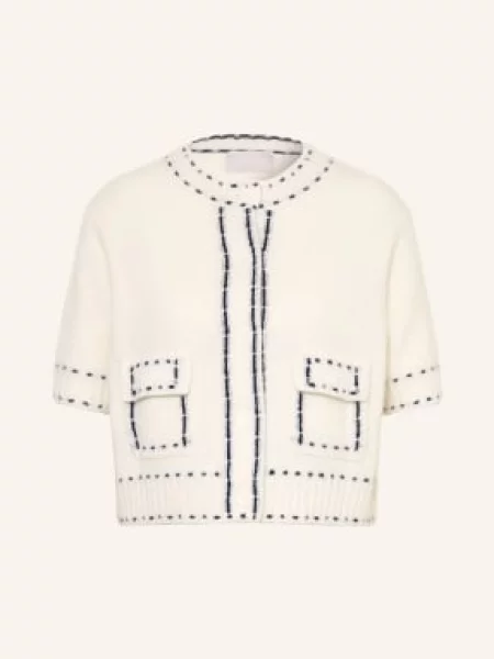 Hemisphere Sweter Z Kaszmiru weiss czarny