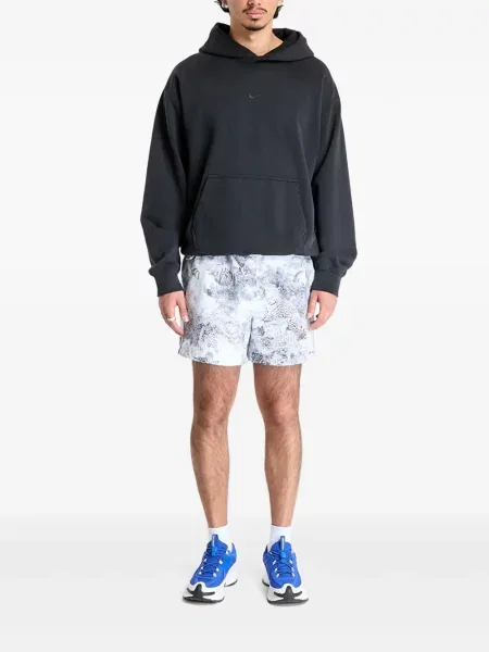 Top sport Nike din fleece plisat fără mâneci alb