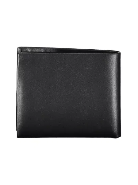 Lniany portfel Calvin Klein czarny