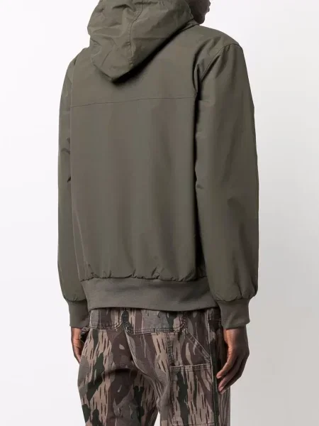 Geacă bomber Carhartt Wip cu glugă verde