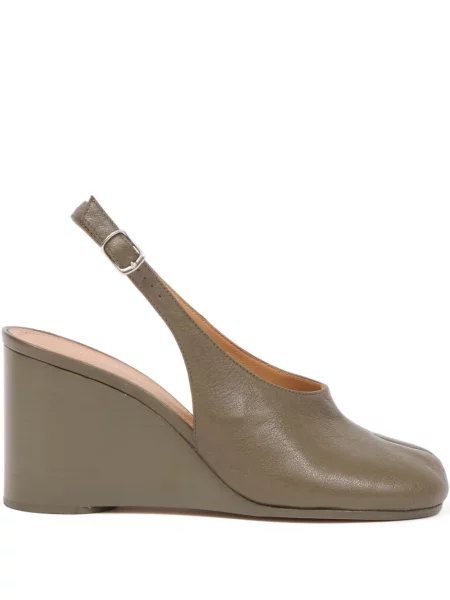 Pantofi cu toc Maison Margiela din piele verde