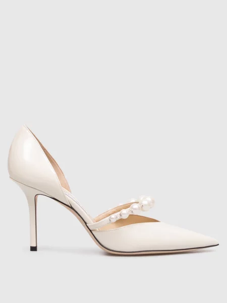 Шкіряні лаковані туфлі Aurelie кольору айворі Jimmy Choo бежеві