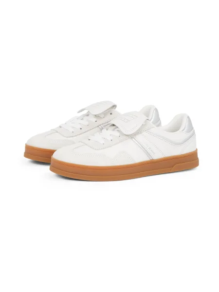 Tommy Jeans sneakers din piele THE GREENWICH FLAP femei alb