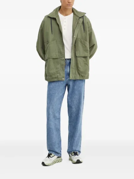 Blugi drepți Levi's® zdrențuiți negru