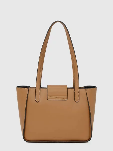 Шкіряна сумочка Karl Lagerfeld коричневий