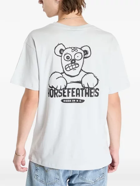 Ursuleț de pluș tricou Horsefeathers cu imagine gri