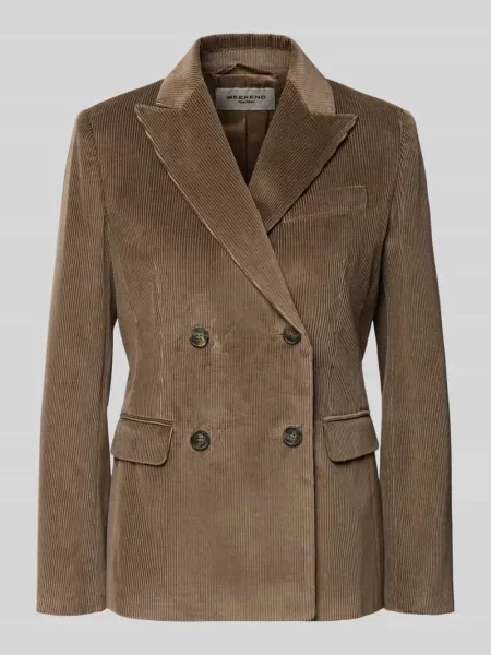 Długi żakiet o kroju regular fit z imitacją sztruksu Weekend Max Mara