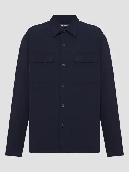Повседневная рубашка Karl Lagerfeld синяя