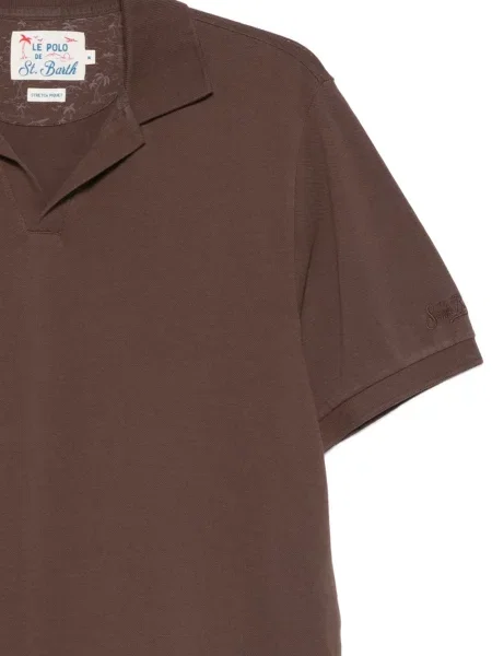 Tricou polo Mc2 Saint Barth scurt maro