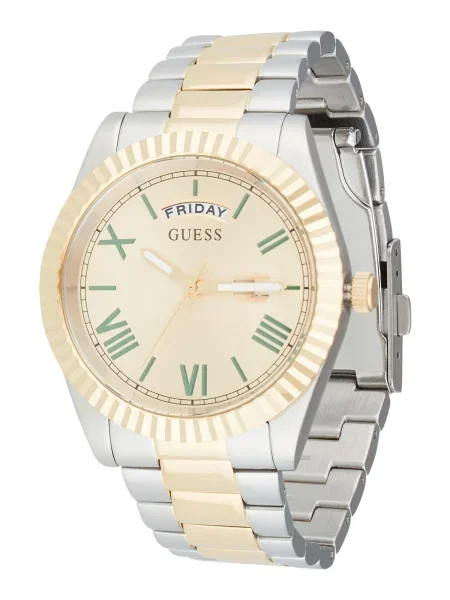 GUESS Analógové hodinky CONNOISSEUR zlatá / trstinová strieborná