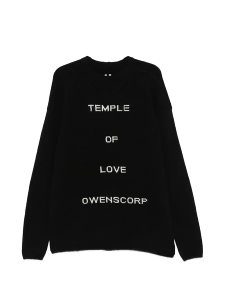 Pulover Rick Owens cu decolteu rotund negru