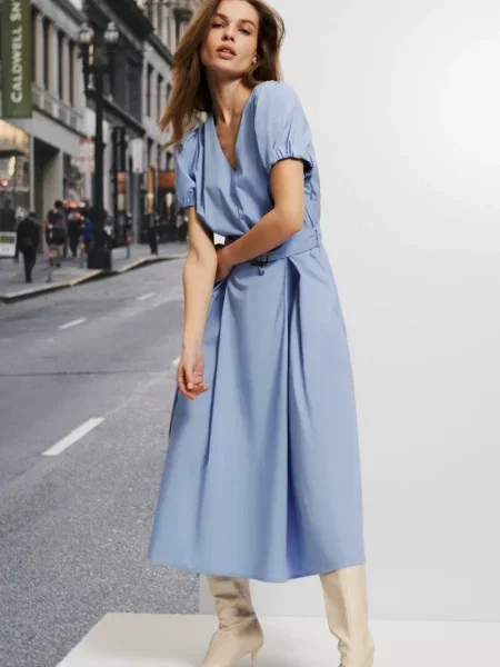 Rochie Marisse de costum albastru