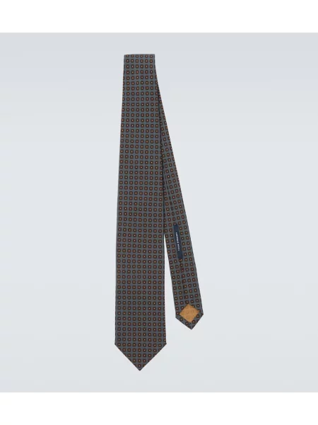 Cravată Thom Sweeney de mătase albastru
