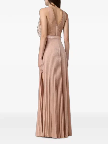 Rochie maxi Elisabetta Franchi cu volane roz