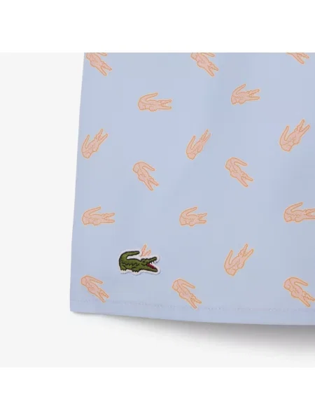 Lacoste Kąpielówki Średniej Długości Z Nadrukiem Krokodyla niebieski