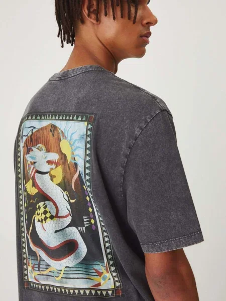 Тениска Medicine с принт сиво