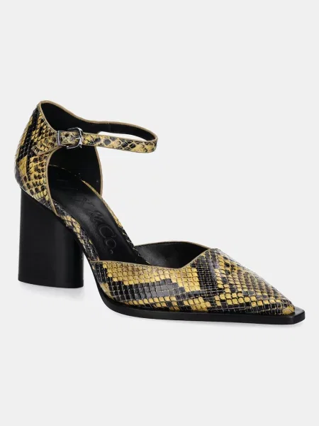 Pantofi cu toc Max&co. din piele verde