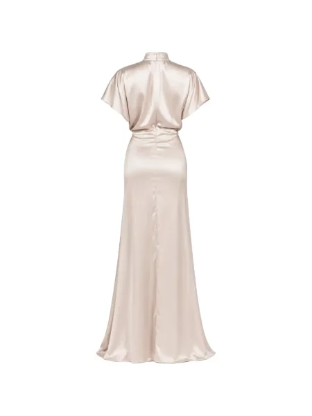 Rochie maxi Actualee din satin