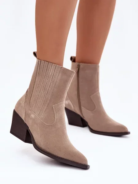 Botine Boto din piele cowboy negru