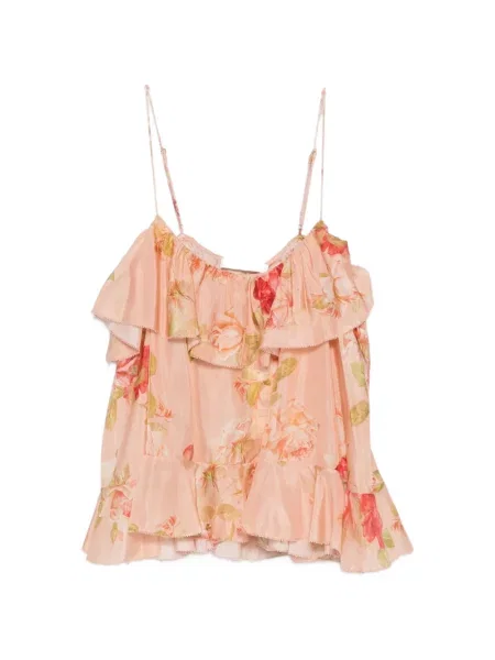 Top Zimmermann cu model floral cu imagine roz