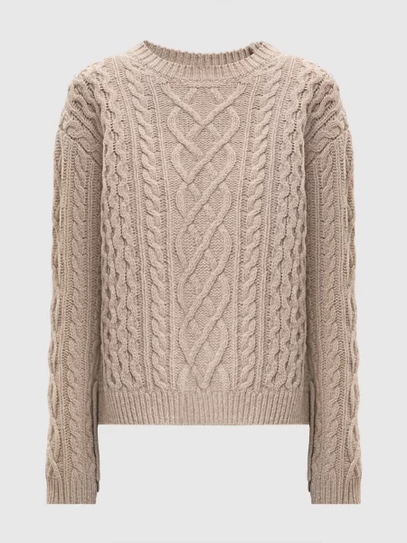 Светр з вовни у візерунок Juun.j бежевий