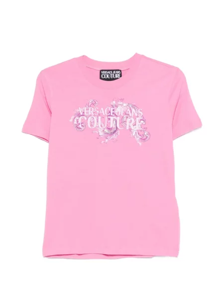 Tricou Versace Jeans Couture cu imagine roz