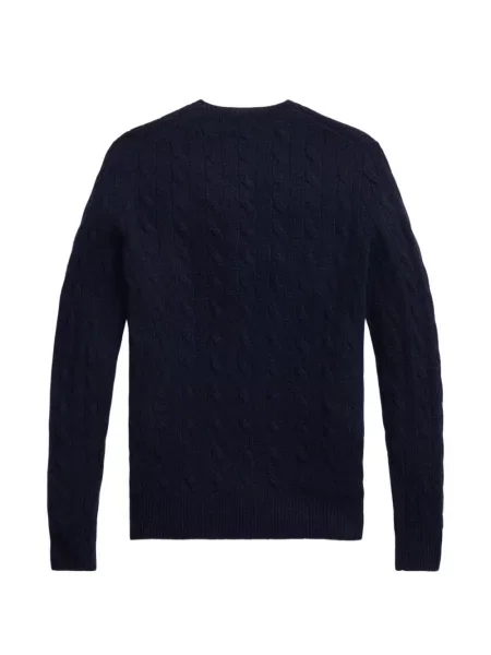 Fleece polo Polo Ralph Lauren με κέντημα με λαιμόκοψη v κόκκινο