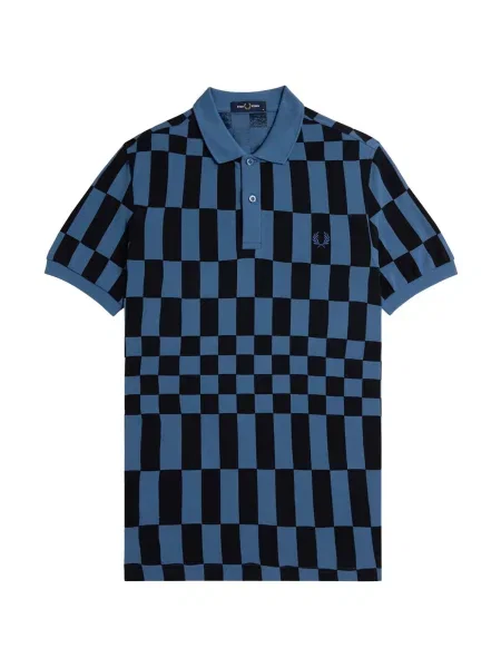 Cămașă Fred Perry cu imagine albastru