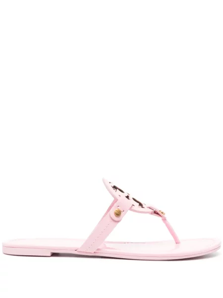 Șlapi Tory Burch din piele roz