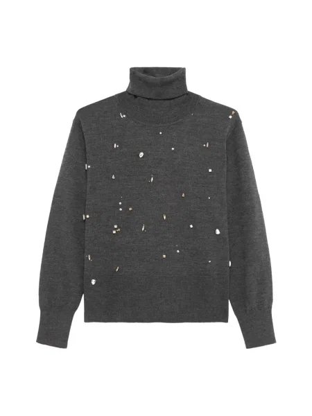 Sweter z golfem Alpha Studio szary